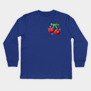 Pixel Cherries Kids Long Sleeve T-Shirt